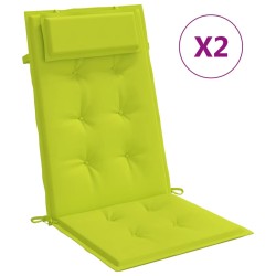 vidaXL Hochlehner-Auflagen 2 Stk. Neongrün Oxford-Gewebe