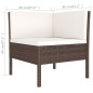 vidaXL 11-tlg. Garten-Lounge-Set mit Auflagen Poly Rattan Braun vidaXL 11-tlg. Garten-Lounge-Set mit Auflagen Poly Rattan Braun