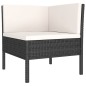 vidaXL 9-tlg. Garten-Lounge-Set mit Auflagen Poly Rattan Schwarz vidaXL 9-tlg. Garten-Lounge-Set mit Auflagen Poly Rattan Schwarz