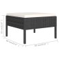 vidaXL 9-tlg. Garten-Lounge-Set mit Auflagen Poly Rattan Schwarz vidaXL 9-tlg. Garten-Lounge-Set mit Auflagen Poly Rattan Schwarz