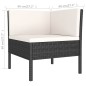 vidaXL 9-tlg. Garten-Lounge-Set mit Auflagen Poly Rattan Schwarz vidaXL 9-tlg. Garten-Lounge-Set mit Auflagen Poly Rattan Schwarz