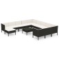 vidaXL 13-tlg. Garten-Lounge-Set mit Auflagen Poly Rattan Schwarz vidaXL 13-tlg. Garten-Lounge-Set mit Auflagen Poly Rattan Schwarz