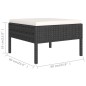 vidaXL 13-tlg. Garten-Lounge-Set mit Auflagen Poly Rattan Schwarz vidaXL 13-tlg. Garten-Lounge-Set mit Auflagen Poly Rattan Schwarz