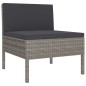 vidaXL 12-tlg. Garten-Lounge-Set mit Auflagen Poly Rattan Grau vidaXL 12-tlg. Garten-Lounge-Set mit Auflagen Poly Rattan Grau