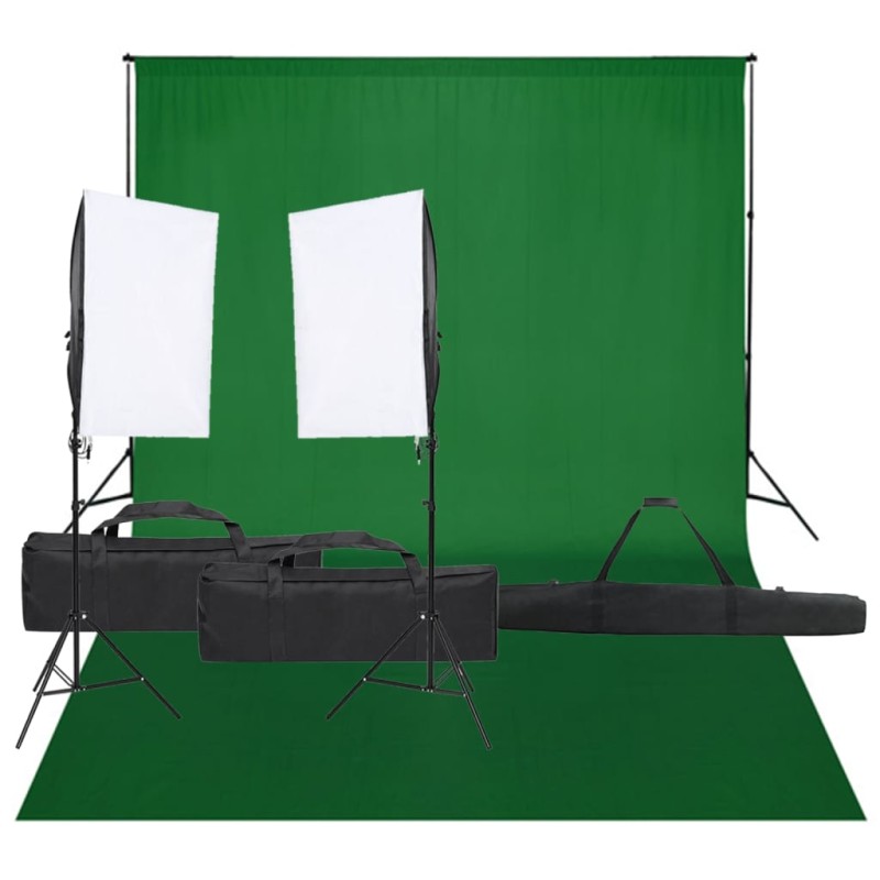 vidaXL Fotostudio-Set mit Beleuchtung und Hintergrund vidaXL Fotostudio-Set mit Beleuchtung und Hintergrund