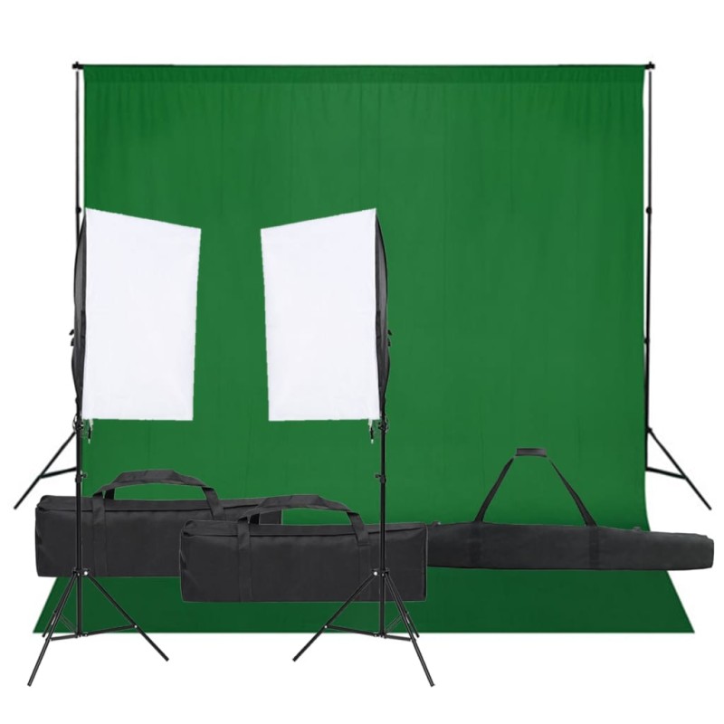 vidaXL Fotostudio-Set mit Beleuchtung und Hintergrund vidaXL Fotostudio-Set mit Beleuchtung und Hintergrund