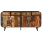 Sideboard 140x35x70 cm Altholz Massiv und Metall Sideboard 140x35x70 cm Altholz Massiv und Metall