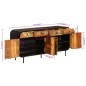 Sideboard 140x35x70 cm Altholz Massiv und Metall Sideboard 140x35x70 cm Altholz Massiv und Metall