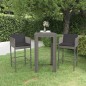 vidaXL 3-tlg. Gartenbar-Set mit Kissen Poly Rattan Grau vidaXL 3-tlg. Gartenbar-Set mit Kissen Poly Rattan Grau
