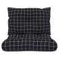 vidaXL Palettenkissen 2 Stk. Schwarz Karomuster Oxford-Gewebe