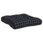 vidaXL Palettenkissen 2 Stk. Schwarz Karomuster Oxford-Gewebe