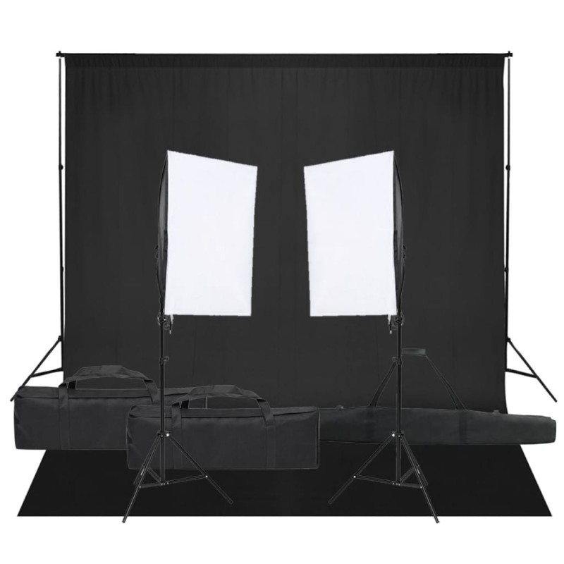 vidaXL Fotostudio-Set mit Beleuchtung und Hintergrund vidaXL Fotostudio-Set mit Beleuchtung und Hintergrund