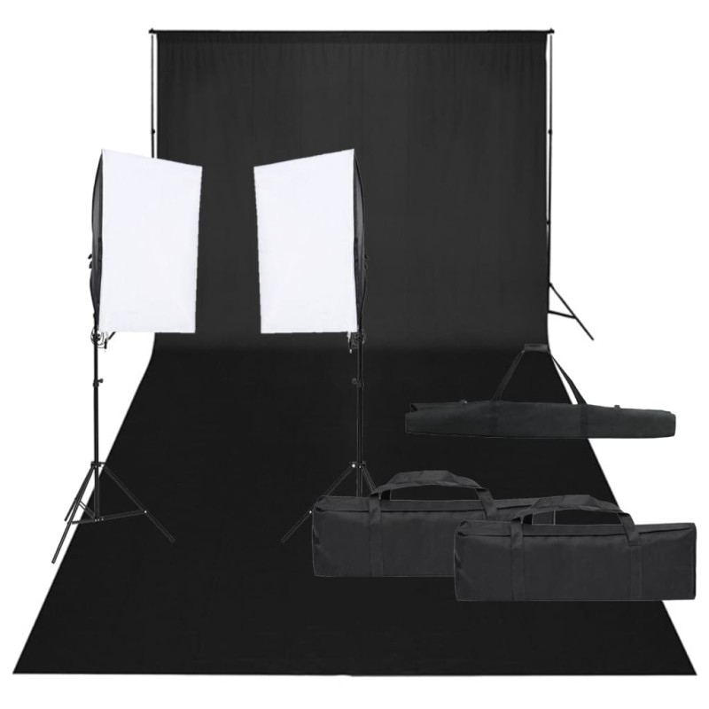 vidaXL Fotostudio-Set mit Beleuchtung und Hintergrund vidaXL Fotostudio-Set mit Beleuchtung und Hintergrund