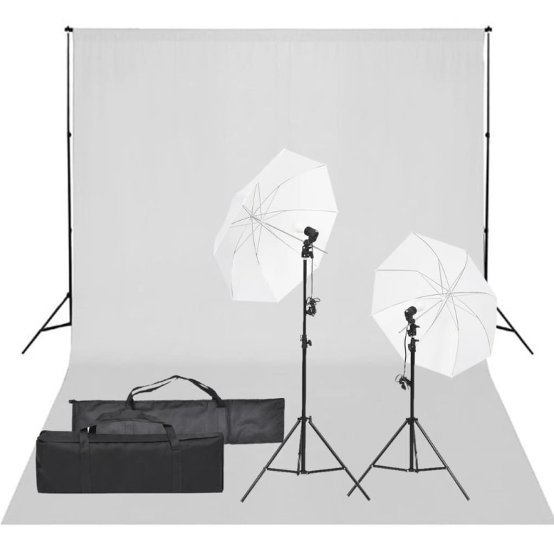 vidaXL Fotostudio-Set mit Beleuchtung und Hintergrund vidaXL Fotostudio-Set mit Beleuchtung und Hintergrund