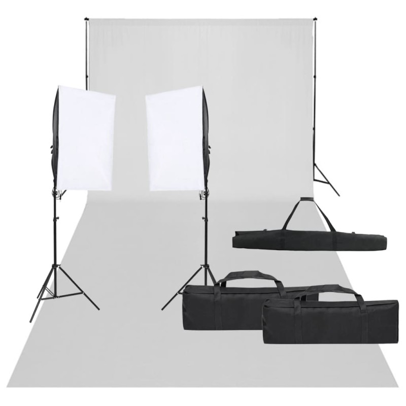vidaXL Fotostudio-Set mit Beleuchtung und Hintergrund vidaXL Fotostudio-Set mit Beleuchtung und Hintergrund