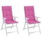 Gartenstuhlauflagen für Hochlehner 2 Stk. Rosa 120x50x3cm Stoff Gartenstuhlauflagen für Hochlehner 2 Stk. Rosa 120x50x3cm Stoff
