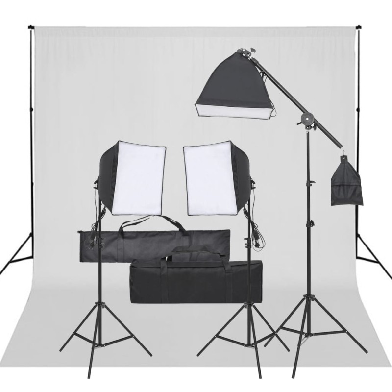 vidaXL Fotostudio-Set mit Beleuchtung und Hintergrund vidaXL Fotostudio-Set mit Beleuchtung und Hintergrund