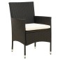 vidaXL 5-tlg. Garten-Essgruppe mit Kissen Poly Rattan Schwarz vidaXL 5-tlg. Garten-Essgruppe mit Kissen Poly Rattan Schwarz