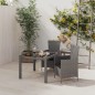 vidaXL 3-tlg. Garten-Essgruppe mit Auflagen Poly Rattan Grau vidaXL 3-tlg. Garten-Essgruppe mit Auflagen Poly Rattan Grau