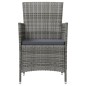 vidaXL 3-tlg. Garten-Essgruppe mit Auflagen Poly Rattan Grau vidaXL 3-tlg. Garten-Essgruppe mit Auflagen Poly Rattan Grau