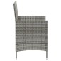 vidaXL 3-tlg. Garten-Essgruppe mit Auflagen Poly Rattan Grau vidaXL 3-tlg. Garten-Essgruppe mit Auflagen Poly Rattan Grau