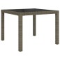 vidaXL 3-tlg. Garten-Essgruppe mit Auflagen Poly Rattan Grau vidaXL 3-tlg. Garten-Essgruppe mit Auflagen Poly Rattan Grau