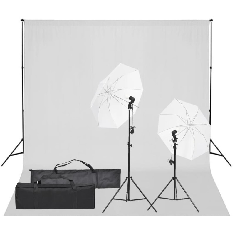 vidaXL Fotostudio-Set mit Beleuchtung und Hintergrund vidaXL Fotostudio-Set mit Beleuchtung und Hintergrund