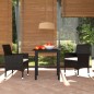 vidaXL 3-tlg. Garten-Essgruppe mit Kissen Poly Rattan Schwarz vidaXL 3-tlg. Garten-Essgruppe mit Kissen Poly Rattan Schwarz