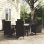 vidaXL 7-tlg. Garten-Essgruppe mit Auflagen Poly Rattan Schwarz vidaXL 7-tlg. Garten-Essgruppe mit Auflagen Poly Rattan Schwarz
