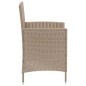 vidaXL 3-tlg. Garten-Essgruppe mit Auflagen Poly Rattan Beige vidaXL 3-tlg. Garten-Essgruppe mit Auflagen Poly Rattan Beige