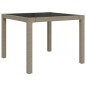 vidaXL 3-tlg. Garten-Essgruppe mit Auflagen Poly Rattan Beige vidaXL 3-tlg. Garten-Essgruppe mit Auflagen Poly Rattan Beige