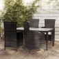 vidaXL 5-tlg. Garten-Essgruppe mit Auflagen Poly Rattan Schwarz vidaXL 5-tlg. Garten-Essgruppe mit Auflagen Poly Rattan Schwarz
