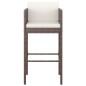 vidaXL 5-tlg. Gartenbar-Set mit Kissen Poly Rattan Braun vidaXL 5-tlg. Gartenbar-Set mit Kissen Poly Rattan Braun