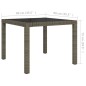 vidaXL 5-tlg. Garten-Essgruppe mit Kissen Poly Rattan Grau vidaXL 5-tlg. Garten-Essgruppe mit Kissen Poly Rattan Grau