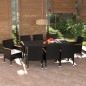vidaXL 9-tlg. Garten-Essgruppe mit Kissen Poly Rattan Schwarz vidaXL 9-tlg. Garten-Essgruppe mit Kissen Poly Rattan Schwarz