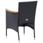 vidaXL 9-tlg. Garten-Essgruppe mit Kissen Poly Rattan Schwarz vidaXL 9-tlg. Garten-Essgruppe mit Kissen Poly Rattan Schwarz