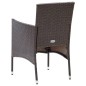vidaXL 3-tlg. Garten-Essgruppe mit Kissen Poly Rattan Braun vidaXL 3-tlg. Garten-Essgruppe mit Kissen Poly Rattan Braun