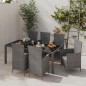 vidaXL 7-tlg. Garten-Essgruppe mit Kissen Poly Rattan Grau vidaXL 7-tlg. Garten-Essgruppe mit Kissen Poly Rattan Grau