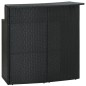 vidaXL 3-tlg. Gartenbar-Set mit Kissen Poly Rattan Schwarz vidaXL 3-tlg. Gartenbar-Set mit Kissen Poly Rattan Schwarz