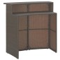 vidaXL 3-tlg. Gartenbar-Set mit Kissen Poly Rattan Braun vidaXL 3-tlg. Gartenbar-Set mit Kissen Poly Rattan Braun