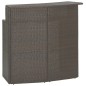 vidaXL 3-tlg. Gartenbar-Set mit Kissen Poly Rattan Braun vidaXL 3-tlg. Gartenbar-Set mit Kissen Poly Rattan Braun