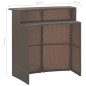vidaXL 3-tlg. Gartenbar-Set mit Kissen Poly Rattan Braun vidaXL 3-tlg. Gartenbar-Set mit Kissen Poly Rattan Braun