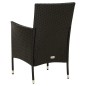 vidaXL 5-tlg. Garten-Essgruppe mit Kissen Poly Rattan Schwarz vidaXL 5-tlg. Garten-Essgruppe mit Kissen Poly Rattan Schwarz