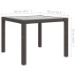 vidaXL 3-tlg. Garten-Essgruppe Poly Rattan Braun vidaXL 3-tlg. Garten-Essgruppe Poly Rattan Braun