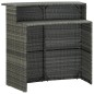 vidaXL 3-tlg. Gartenbar-Set mit Kissen Poly Rattan Grau vidaXL 3-tlg. Gartenbar-Set mit Kissen Poly Rattan Grau