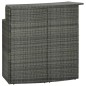vidaXL 3-tlg. Gartenbar-Set mit Kissen Poly Rattan Grau vidaXL 3-tlg. Gartenbar-Set mit Kissen Poly Rattan Grau