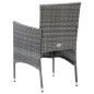 vidaXL 3-tlg. Garten-Essgruppe mit Kissen Poly Rattan Grau vidaXL 3-tlg. Garten-Essgruppe mit Kissen Poly Rattan Grau