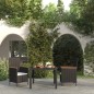 vidaXL 3-tlg. Garten-Essgruppe mit Auflagen Poly Rattan Schwarz vidaXL 3-tlg. Garten-Essgruppe mit Auflagen Poly Rattan Schwarz