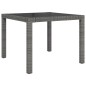 vidaXL 5-tlg. Garten-Essgruppe mit Kissen Poly Rattan Grau vidaXL 5-tlg. Garten-Essgruppe mit Kissen Poly Rattan Grau