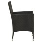 vidaXL 5-tlg. Garten-Essgruppe mit Auflagen Poly Rattan Schwarz vidaXL 5-tlg. Garten-Essgruppe mit Auflagen Poly Rattan Schwarz
